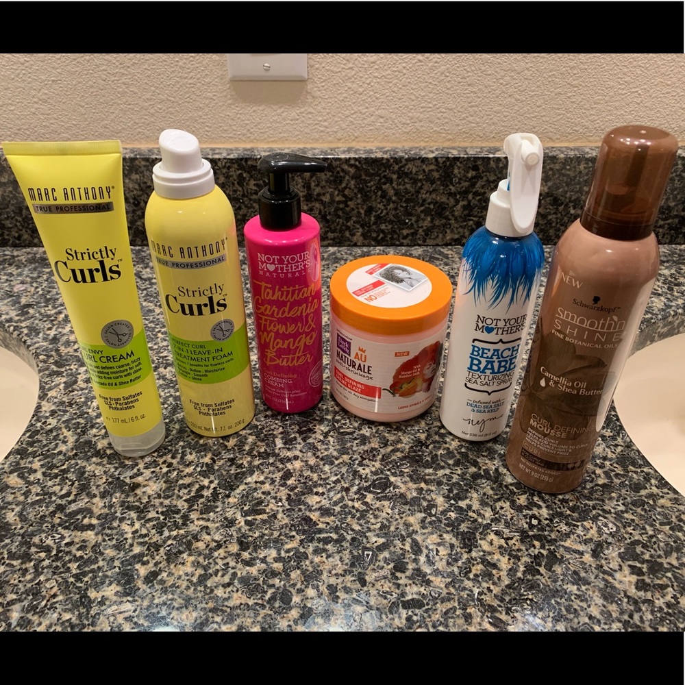 HAIR CURL PRODUCTS LOT OF 6
